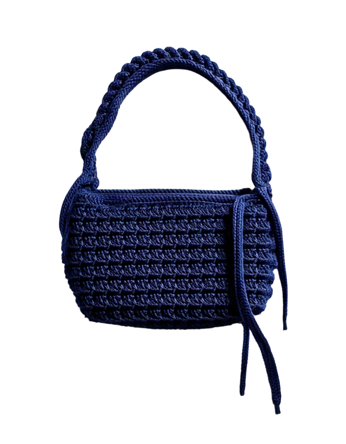 Navy Crochet Bag